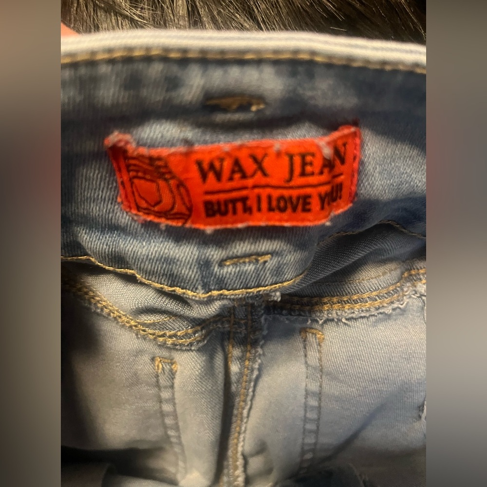 Traded* Wax Jean light Wash Stretchy Denim Shorts 2X - Picture 4 of 5